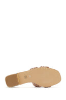 Women's Beige Stone Slippers | Derimod Women's Beige Stone Slippers | Derimod