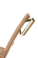 Kadın Bej Taşlı Terlik | Derimod Kadın Bej Taşlı Terlik | Derimod