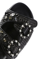 Kadın Siyah Hasır Terlik | Derimod Kadın Siyah Hasır Terlik | Derimod