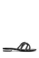 Kadın Siyah Taşlı Terlik | Derimod Kadın Siyah Taşlı Terlik | Derimod