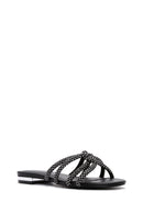 Kadın Siyah Taşlı Terlik | Derimod Kadın Siyah Taşlı Terlik | Derimod