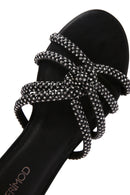 Kadın Siyah Taşlı Terlik | Derimod Kadın Siyah Taşlı Terlik | Derimod