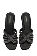 Kadın Siyah Taşlı Terlik | Derimod Kadın Siyah Taşlı Terlik | Derimod