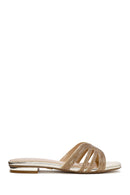 Women's Gold Stone Slippers | Derimod Women's Gold Stone Slippers | Derimod