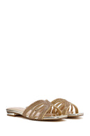 Women's Gold Stone Slippers | Derimod Women's Gold Stone Slippers | Derimod