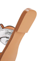 Kadın Gümüş Örgü Desenli Terlik | Derimod Kadın Gümüş Örgü Desenli Terlik | Derimod