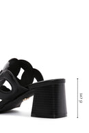 Kadın Siyah Kalın Topuklu Terlik | Derimod Kadın Siyah Kalın Topuklu Terlik | Derimod