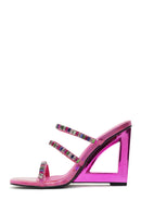 Kadın Pembe Taşlı Dolgu Topuklu Terlik | Derimod Kadın Pembe Taşlı Dolgu Topuklu Terlik | Derimod