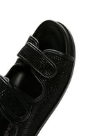 Women's Black Stone Sandals | Derimod Women's Black Stone Sandals | Derimod
