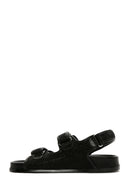 Women's Black Stone Sandals | Derimod Women's Black Stone Sandals | Derimod