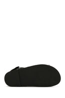 Women's Black Stone Sandals | Derimod Women's Black Stone Sandals | Derimod