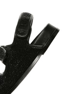 Women's Black Stone Sandals | Derimod Women's Black Stone Sandals | Derimod