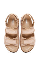 Kadın Bej Taşlı Sandalet | Derimod Kadın Bej Taşlı Sandalet | Derimod