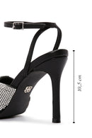 Women's Black Ankle Strap Stone Thin Heel Sandals | Derimod Women's Black Ankle Strap Stone Thin Heel Sandals | Derimod