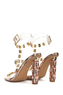 Kadın Pembe Bilekten Bantlı Taşlı İnce Topuklu Sandalet | Derimod Kadın Pembe Bilekten Bantlı Taşlı İnce Topuklu Sandalet | Derimod