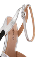 Kadın Gümüş Bilekten Bantlı Platfrom Yüksek Topuklu Sandalet | Derimod Kadın Gümüş Bilekten Bantlı Platfrom Yüksek Topuklu Sandalet | Derimod