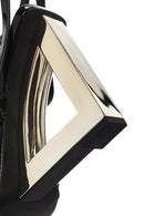 Kadın Siyah Bilekten Tokalı Dolgu Topuklu Rugan Sandalet | Derimod Kadın Siyah Bilekten Tokalı Dolgu Topuklu Rugan Sandalet | Derimod