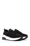 Derimod Zero Women's Black Lace-Up Thick Soled Sneaker | Derimod Derimod Zero Women's Black Lace-Up Thick Soled Sneaker | Derimod