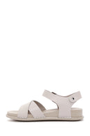 Women's Gray Ankle Strap Leather Sandals | Derimod Women's Gray Ankle Strap Leather Sandals | Derimod