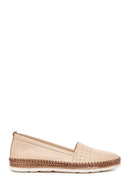 Kadın Bej Deri Comfort Loafer | Derimod Kadın Bej Deri Comfort Loafer | Derimod