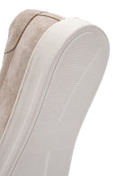 Kadın Bej Bağcıklı Süet Deri Sneaker | Derimod Kadın Bej Bağcıklı Süet Deri Sneaker | Derimod