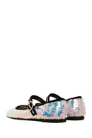 Kadın Pembe Payet Desenli Deri Babet | Derimod Kadın Pembe Payet Desenli Deri Babet | Derimod