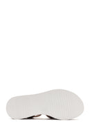 Kadın Gri Bilekten Bantlı Kalın Tabanlı Deri Sandalet | Derimod Kadın Gri Bilekten Bantlı Kalın Tabanlı Deri Sandalet | Derimod