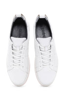 Erkek Beyaz Bağcıklı Deri Sneaker | Derimod Erkek Beyaz Bağcıklı Deri Sneaker | Derimod