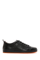 Erkek Siyah Bağcıklı Deri Sneaker | Derimod Erkek Siyah Bağcıklı Deri Sneaker | Derimod