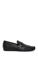 Erkek Siyah Baskılı Deri Casual Loafer | Derimod Erkek Siyah Baskılı Deri Casual Loafer | Derimod