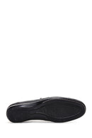 Erkek Siyah Baskılı Deri Casual Loafer | Derimod Erkek Siyah Baskılı Deri Casual Loafer | Derimod