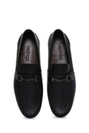 Erkek Siyah Baskılı Deri Casual Loafer | Derimod Erkek Siyah Baskılı Deri Casual Loafer | Derimod