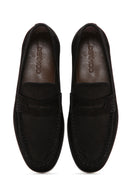 Men's Black Nubuck Leather Casual Loafer | Derimod Men's Black Nubuck Leather Casual Loafer | Derimod