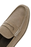 Erkek Vizon Nubuk Deri Casual Loafer | Derimod Erkek Vizon Nubuk Deri Casual Loafer | Derimod