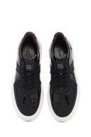 Erkek Siyah Bağcıklı Rugan Deri Casual Sneaker | Derimod Erkek Siyah Bağcıklı Rugan Deri Casual Sneaker | Derimod