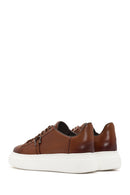 Men's Tan Lace-up Thick-Sole Leather Sneaker | Derimod Men's Tan Lace-up Thick-Sole Leather Sneaker | Derimod