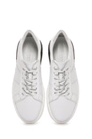 Erkek Beyaz Kalın Tabanlı Bağcıklı Deri Sneaker | Derimod Erkek Beyaz Kalın Tabanlı Bağcıklı Deri Sneaker | Derimod