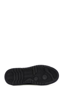 Men's Black Leather Detailed Lace Up Fabric Sneaker | Derimod Men's Black Leather Detailed Lace Up Fabric Sneaker | Derimod