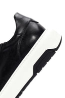 Erkek Siyah Kalın Tabanlı Bağcıklı Deri Sneaker | Derimod Erkek Siyah Kalın Tabanlı Bağcıklı Deri Sneaker | Derimod