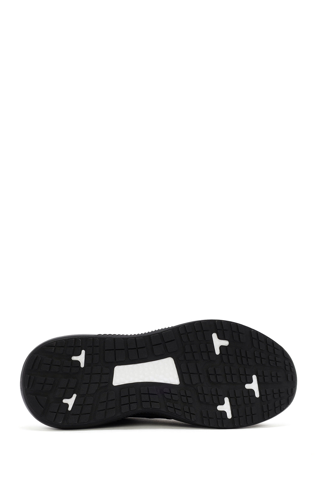 Erkek Siyah Bağcıklı Kalın Tabanlı Deri Sneaker