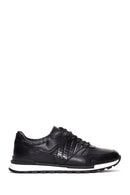 Men's Black Lace-Up Leather Casual Sneaker | Derimod Men's Black Lace-Up Leather Casual Sneaker | Derimod