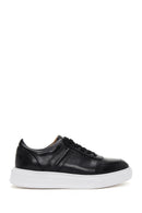 Men's Black Lace-up Leather Sneaker | Derimod Men's Black Lace-up Leather Sneaker | Derimod