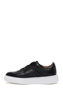 Men's Black Lace-up Leather Sneaker | Derimod Men's Black Lace-up Leather Sneaker | Derimod
