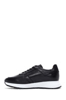 Men's Black Lace-Up Leather Casual Sneaker | Derimod Men's Black Lace-Up Leather Casual Sneaker | Derimod