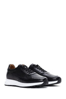 Men's Black Lace-Up Leather Casual Sneaker | Derimod Men's Black Lace-Up Leather Casual Sneaker | Derimod