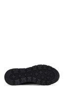 Men's Black Lace-Up Leather Casual Sneaker | Derimod Men's Black Lace-Up Leather Casual Sneaker | Derimod