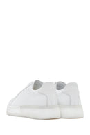 Men's White Thick Soled Leather Sneaker | Derimod Men's White Thick Soled Leather Sneaker | Derimod