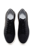 Erkek Siyah Kalın Tabanlı Deri Sneaker | Derimod Erkek Siyah Kalın Tabanlı Deri Sneaker | Derimod