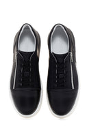 Men's Black Thick Soled Leather Sneaker | Derimod Men's Black Thick Soled Leather Sneaker | Derimod
