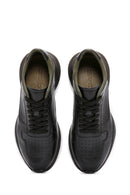Men's Black Lace-up Thick-Sole Leather Casual Sneaker | Derimod Men's Black Lace-up Thick-Sole Leather Casual Sneaker | Derimod